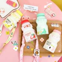 Fangjuu School Cute Custom Plastic Carton Water Bottle For Kids