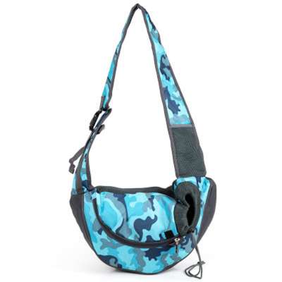 Outdoor Travel Adjustable Handfree Reversible Small Pet Dog Cat Bunny Sling Carrier Bag With Collar Latch and Loop